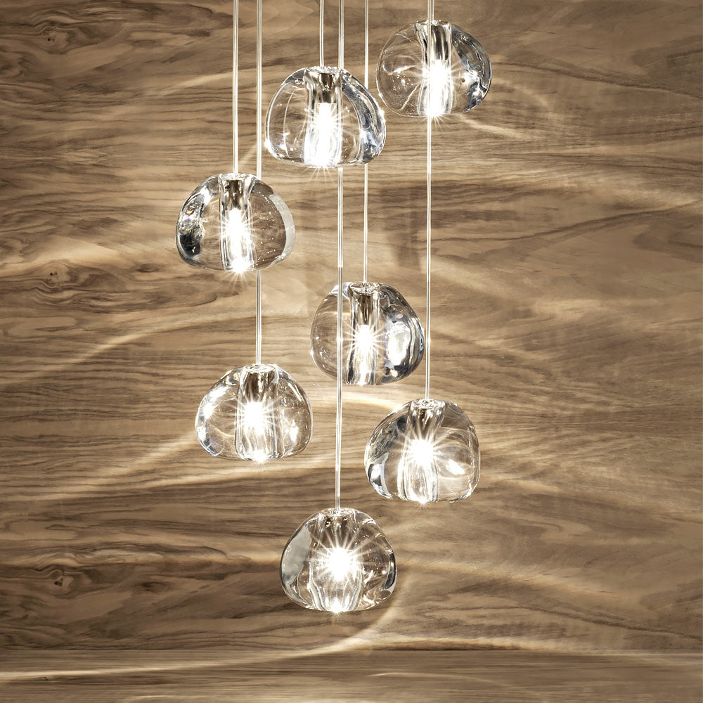 Long Stairway Crystal Pendant Light