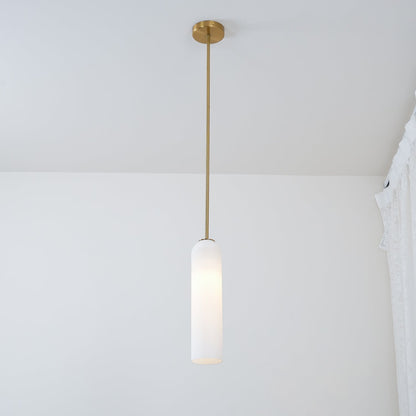 Long Tube Glass Pendant Light