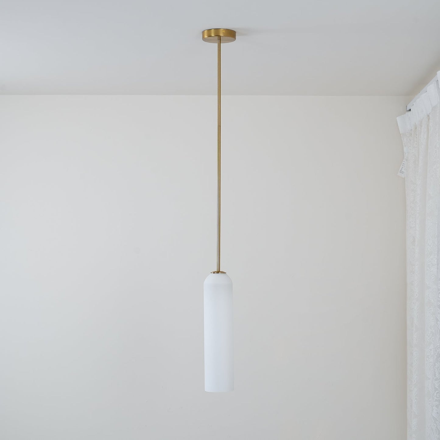 Long Tube Glass Pendant Light