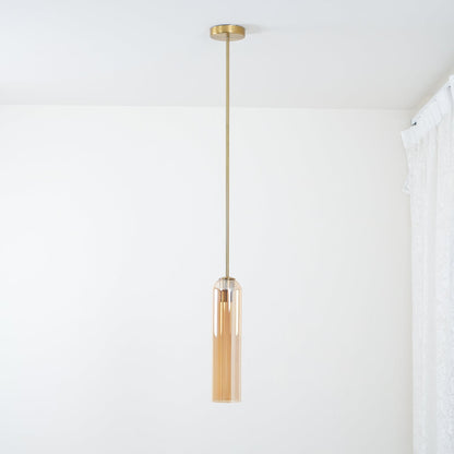 Long Tube Glass Pendant Light