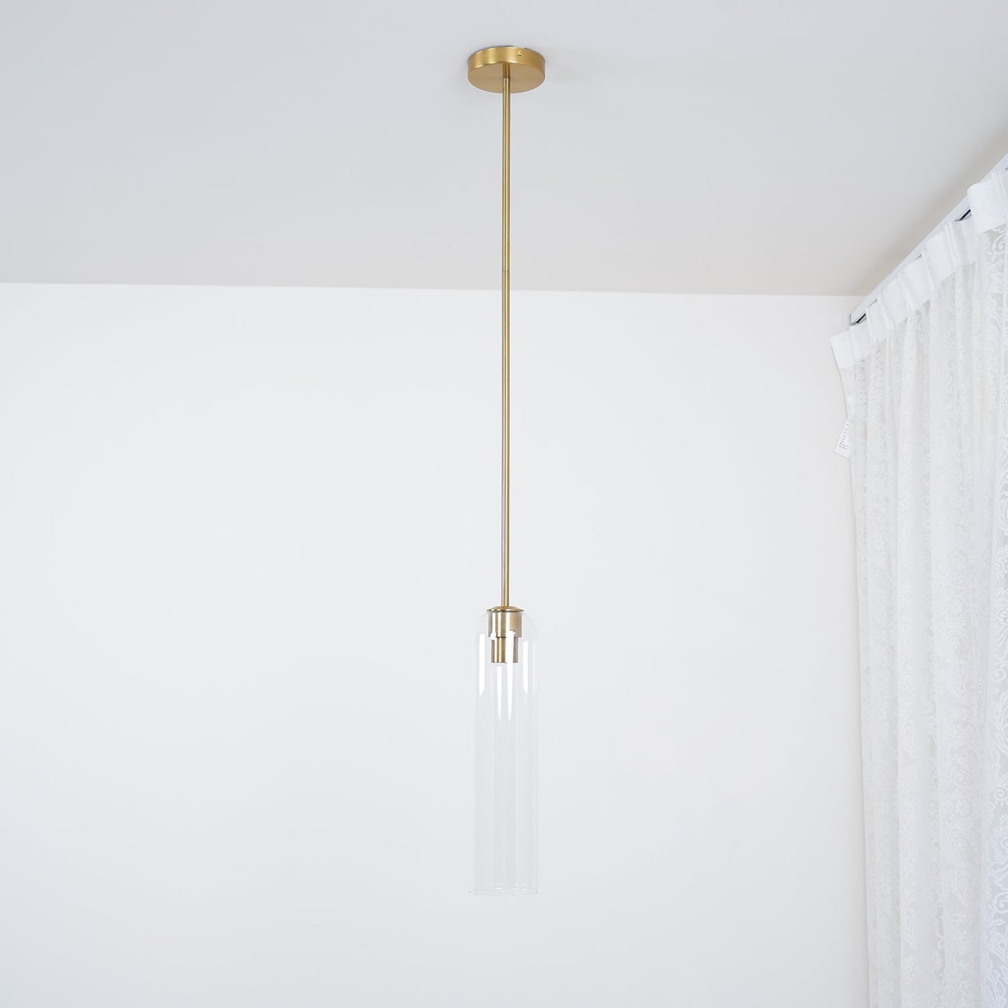 Long Tube Glass Pendant Light