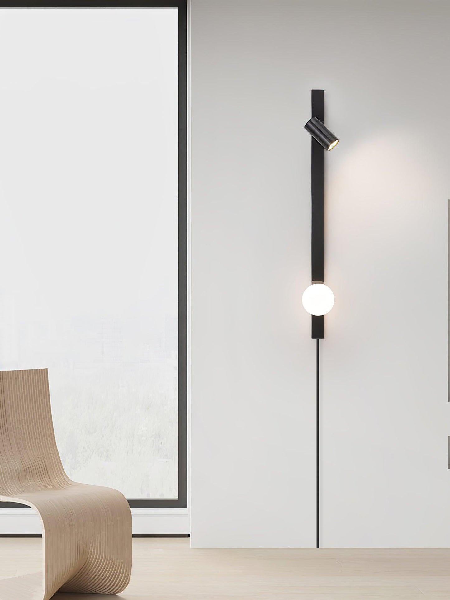 Long Arm Plug-in Wall Light