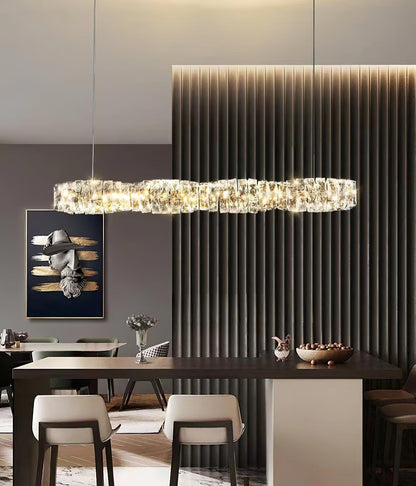 Long Crystal Pendant Lamp