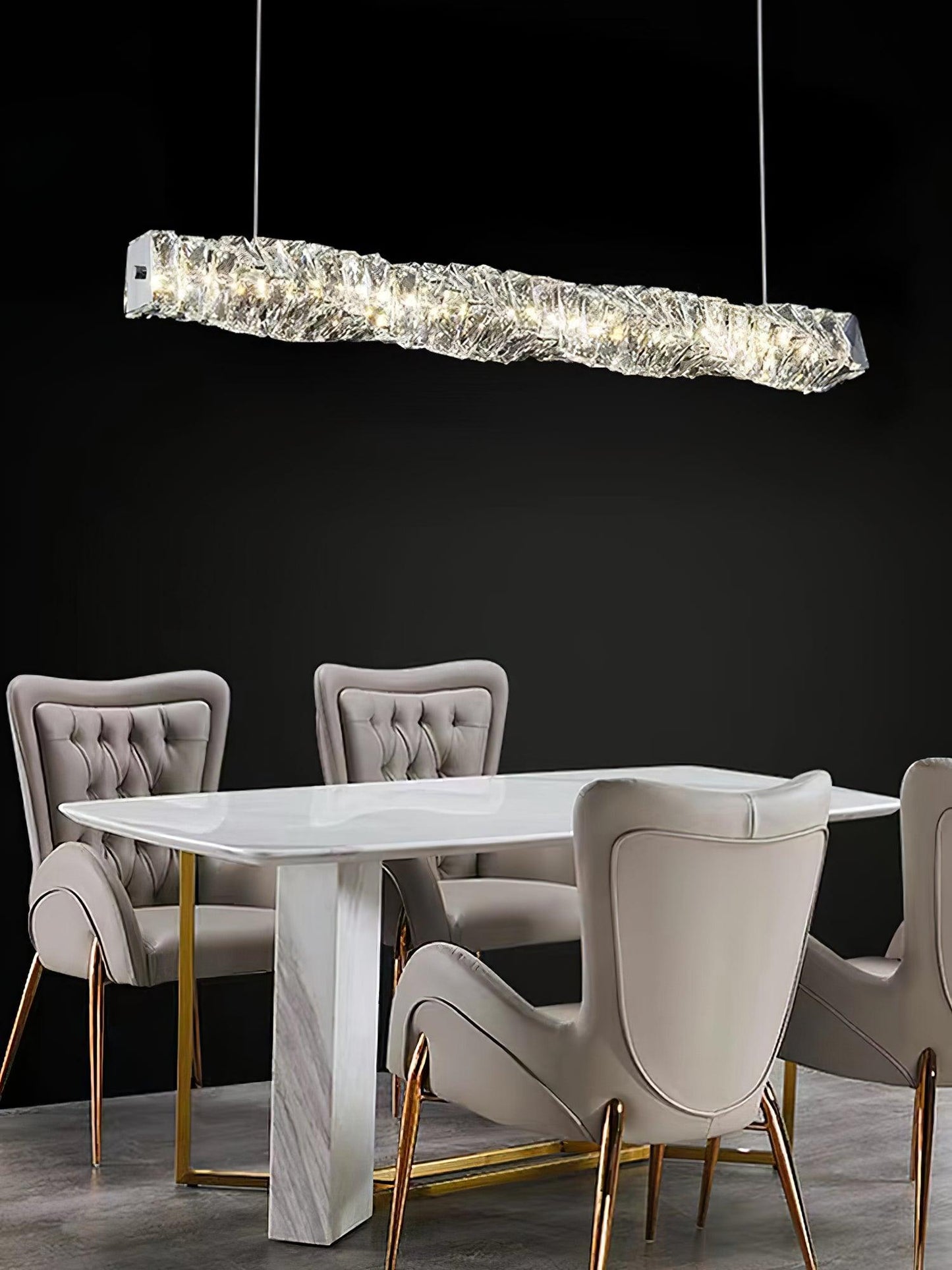 Long Crystal Pendant Lamp