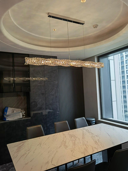 Long Crystal Pendant Lamp