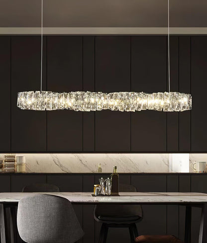 Long Crystal Pendant Lamp