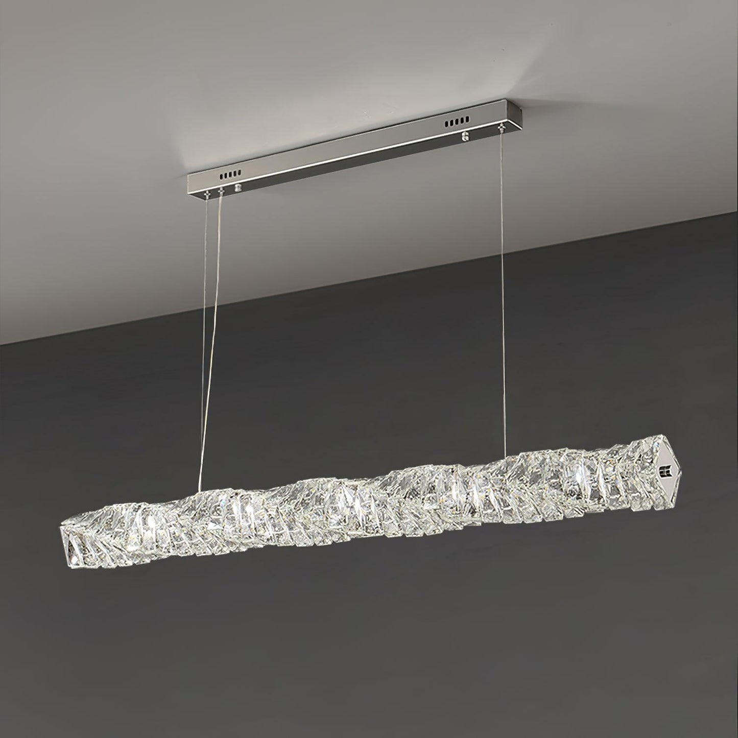 Long Crystal Pendant Lamp