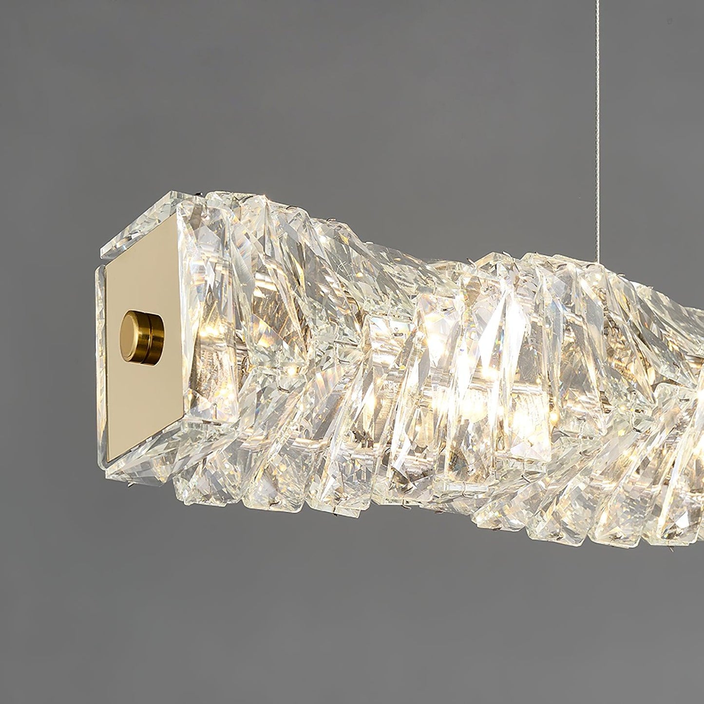 Long Crystal Pendant Lamp