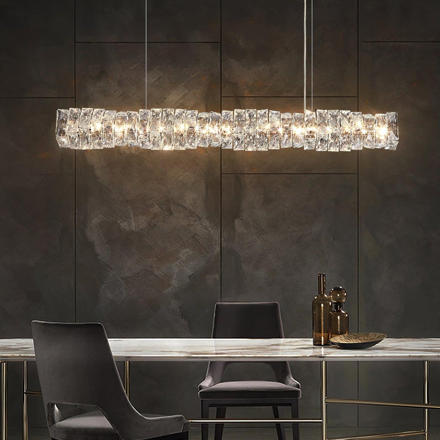 Long Crystal Pendant Lamp