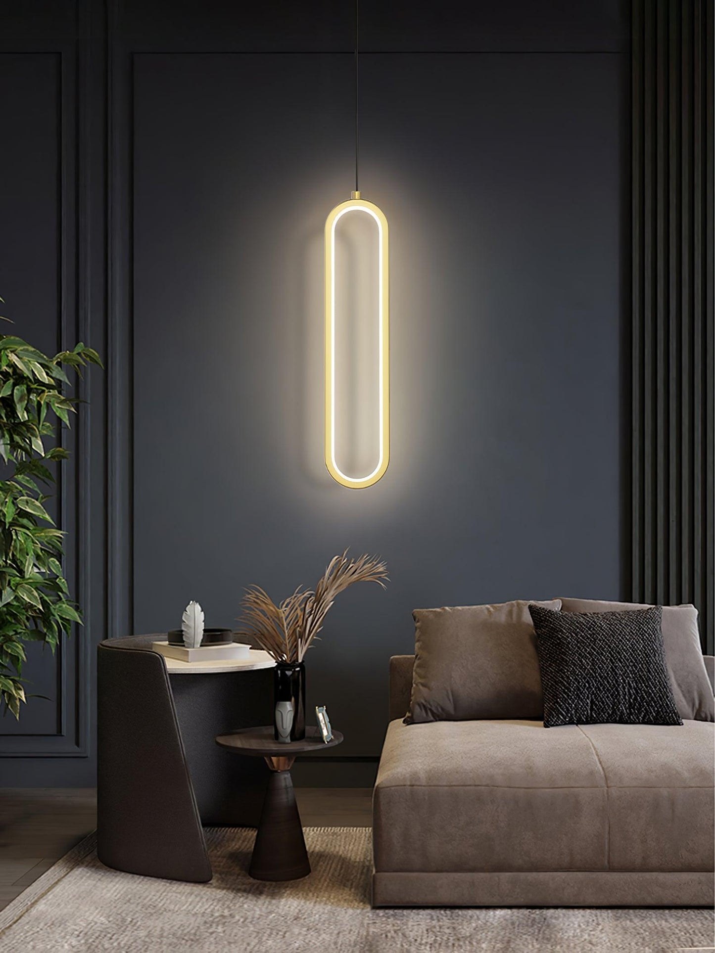 Long Oval LED Droplight Pendant Lamp