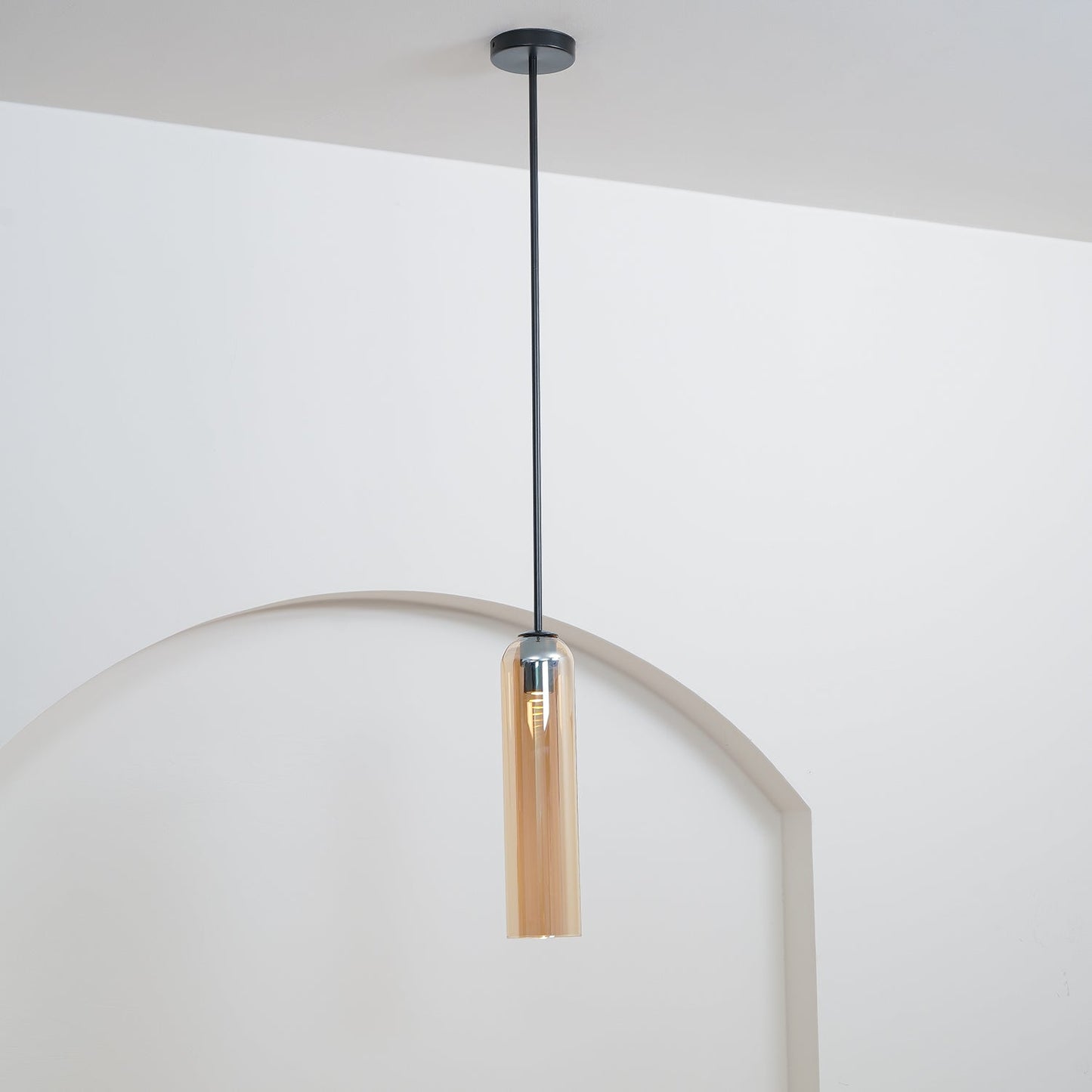 Long Tube Glass Pendant Light