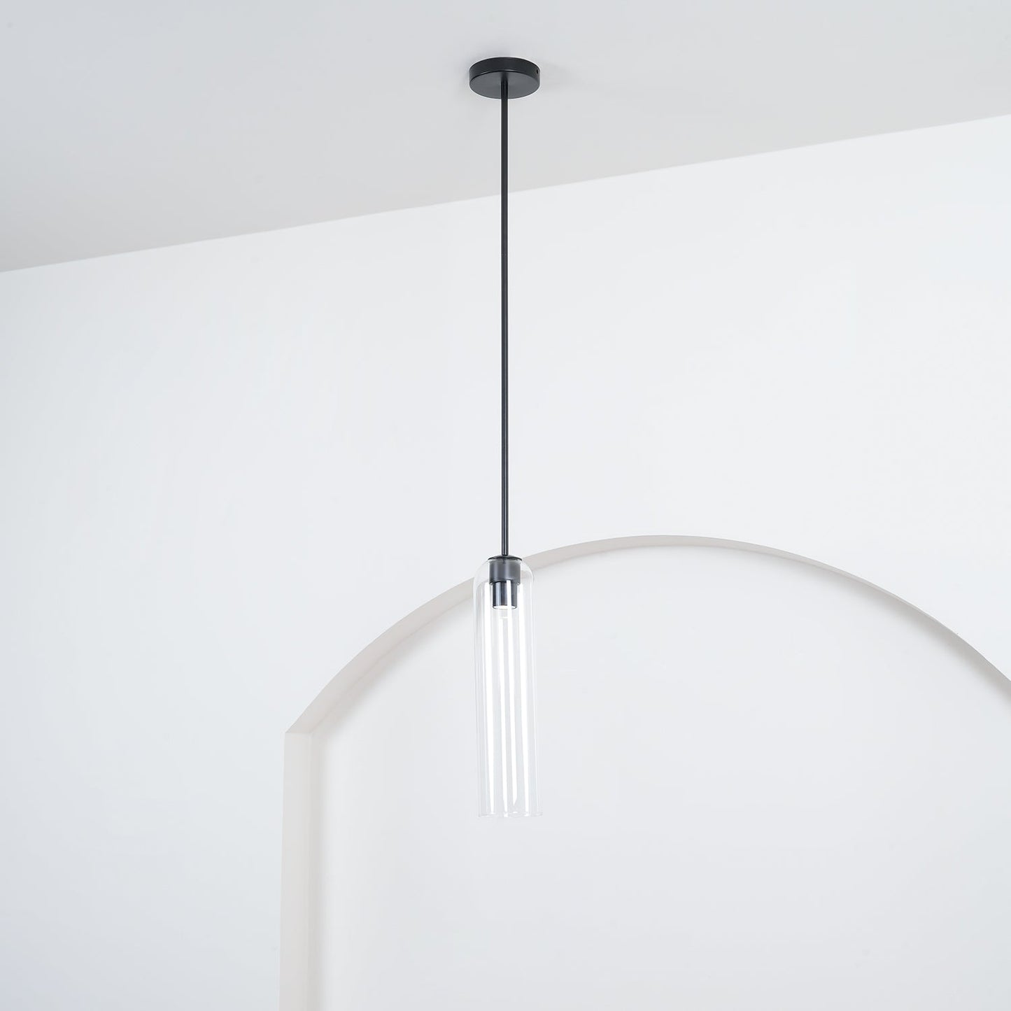 Long Tube Glass Pendant Light