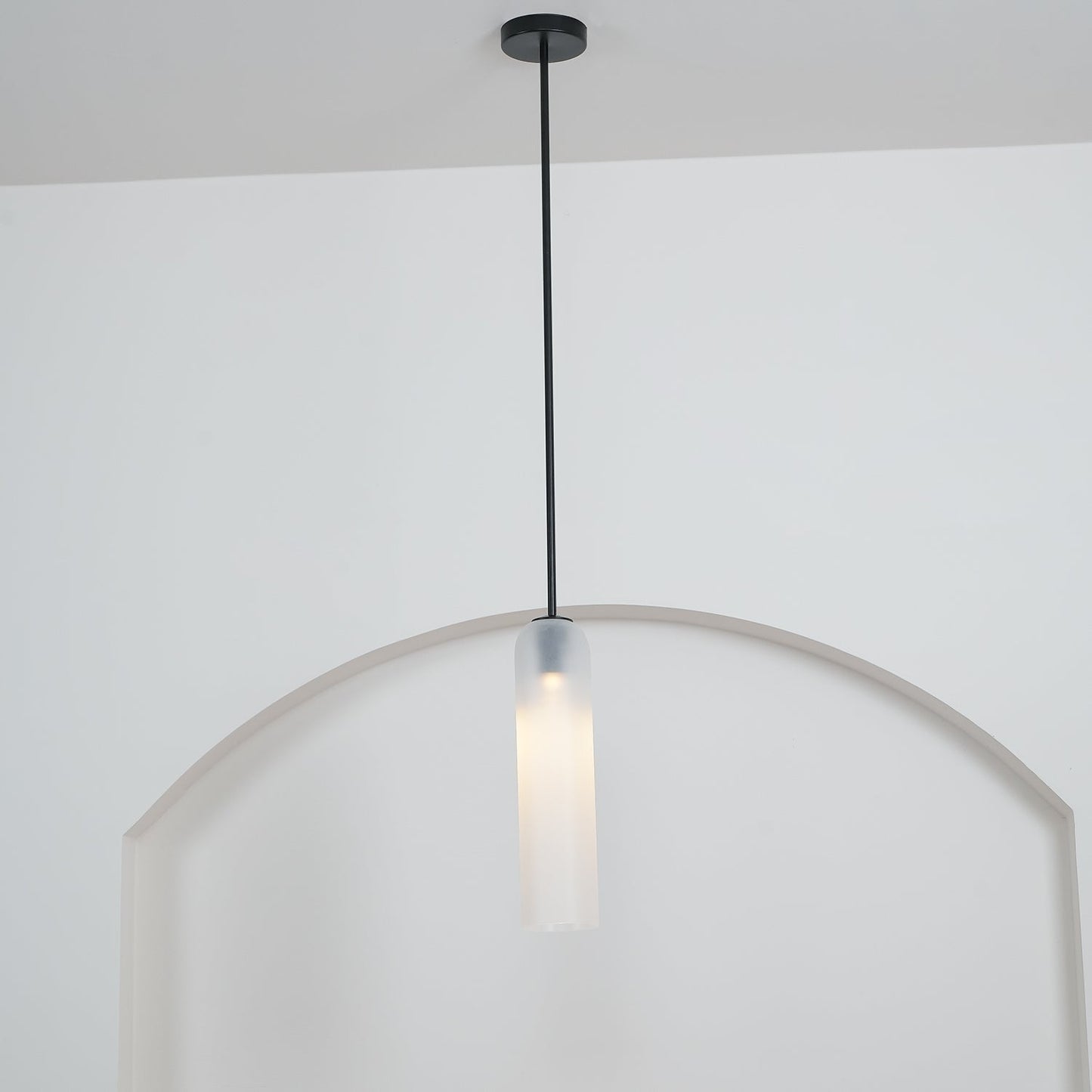 Long Tube Glass Pendant Light