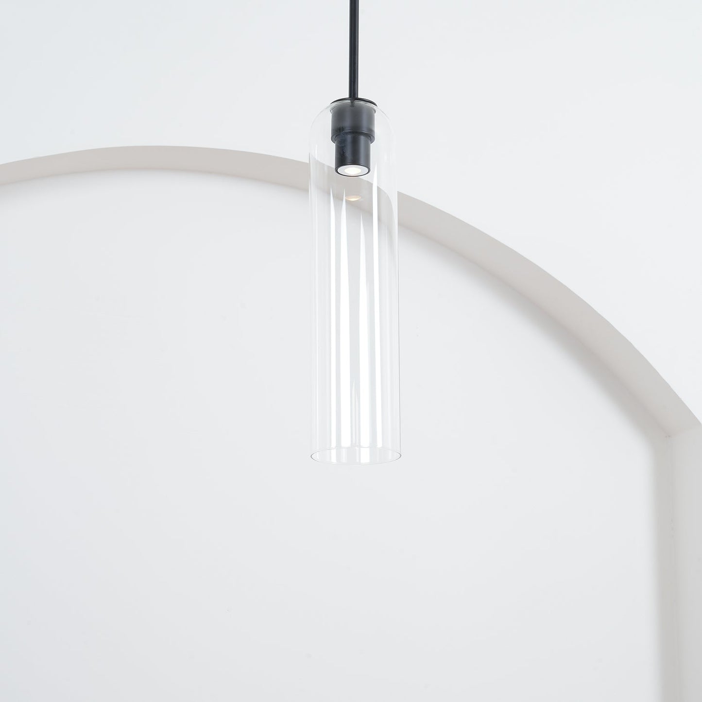 Long Tube Glass Pendant Light