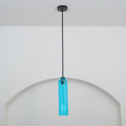 Long Tube Glass Pendant Light