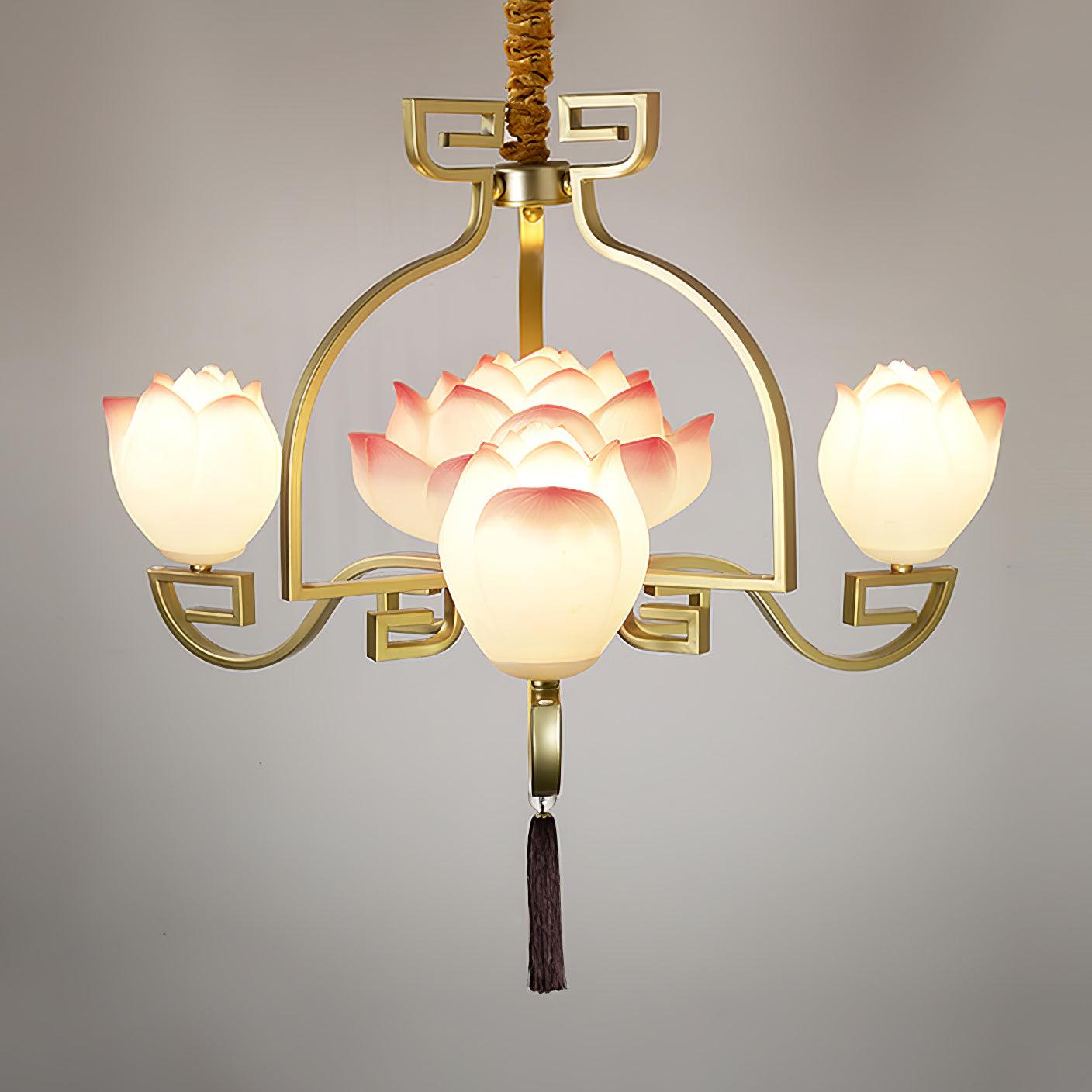 Lotus Bloom Crown Chandelier