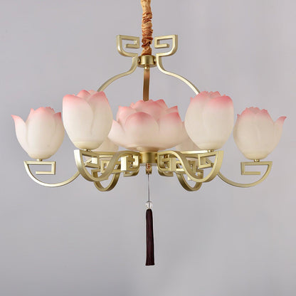 Lotus Bloom Crown Chandelier