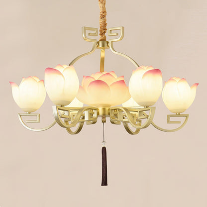 Lotus Bloom Crown Chandelier