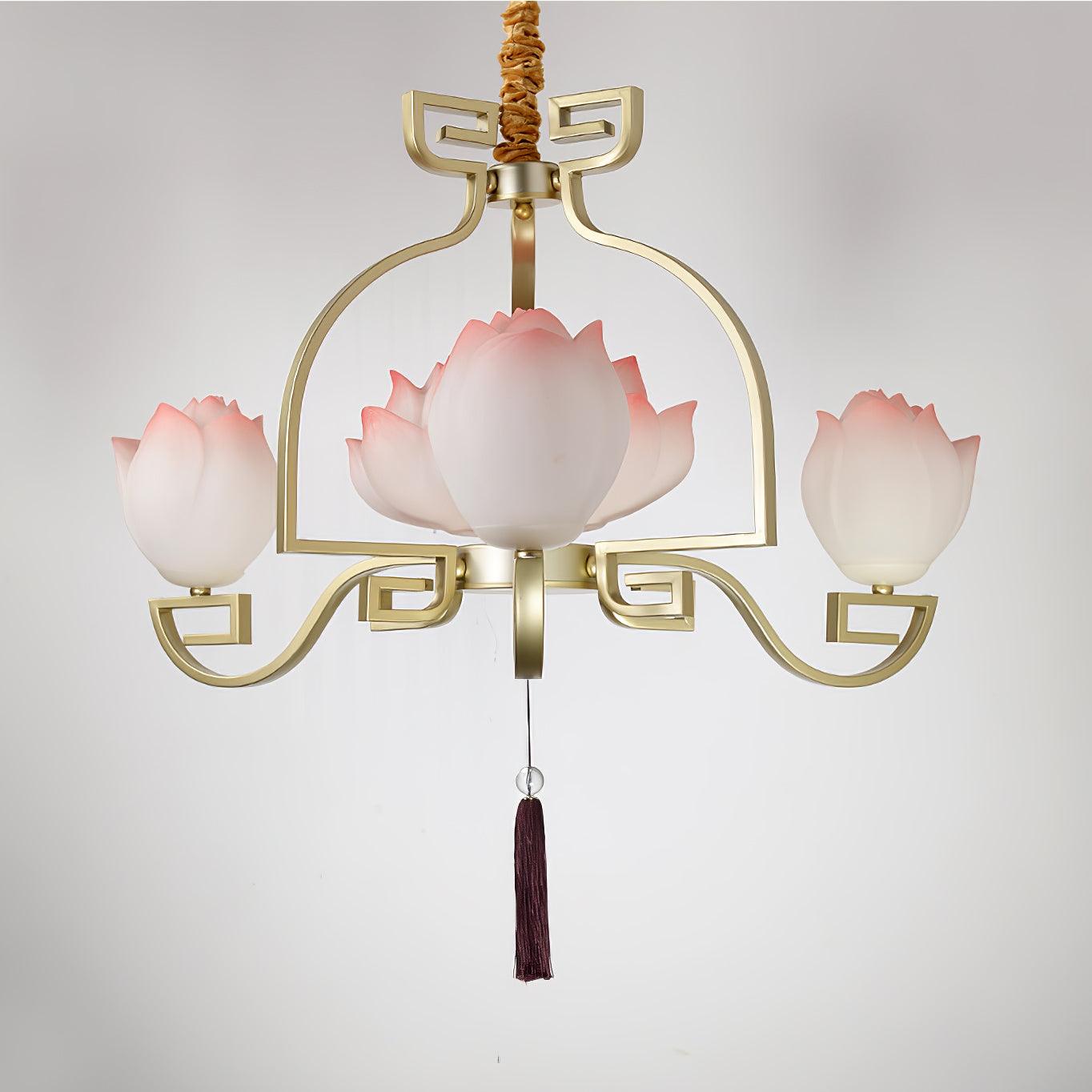 Lotus Bloom Crown Chandelier