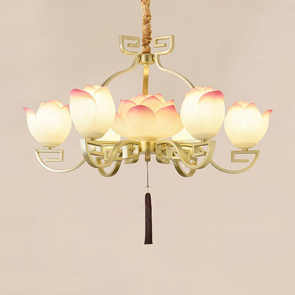 Lotus Bloom Crown Chandelier