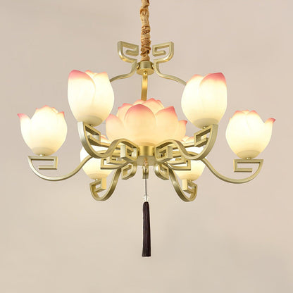 Lotus Bloom Crown Chandelier