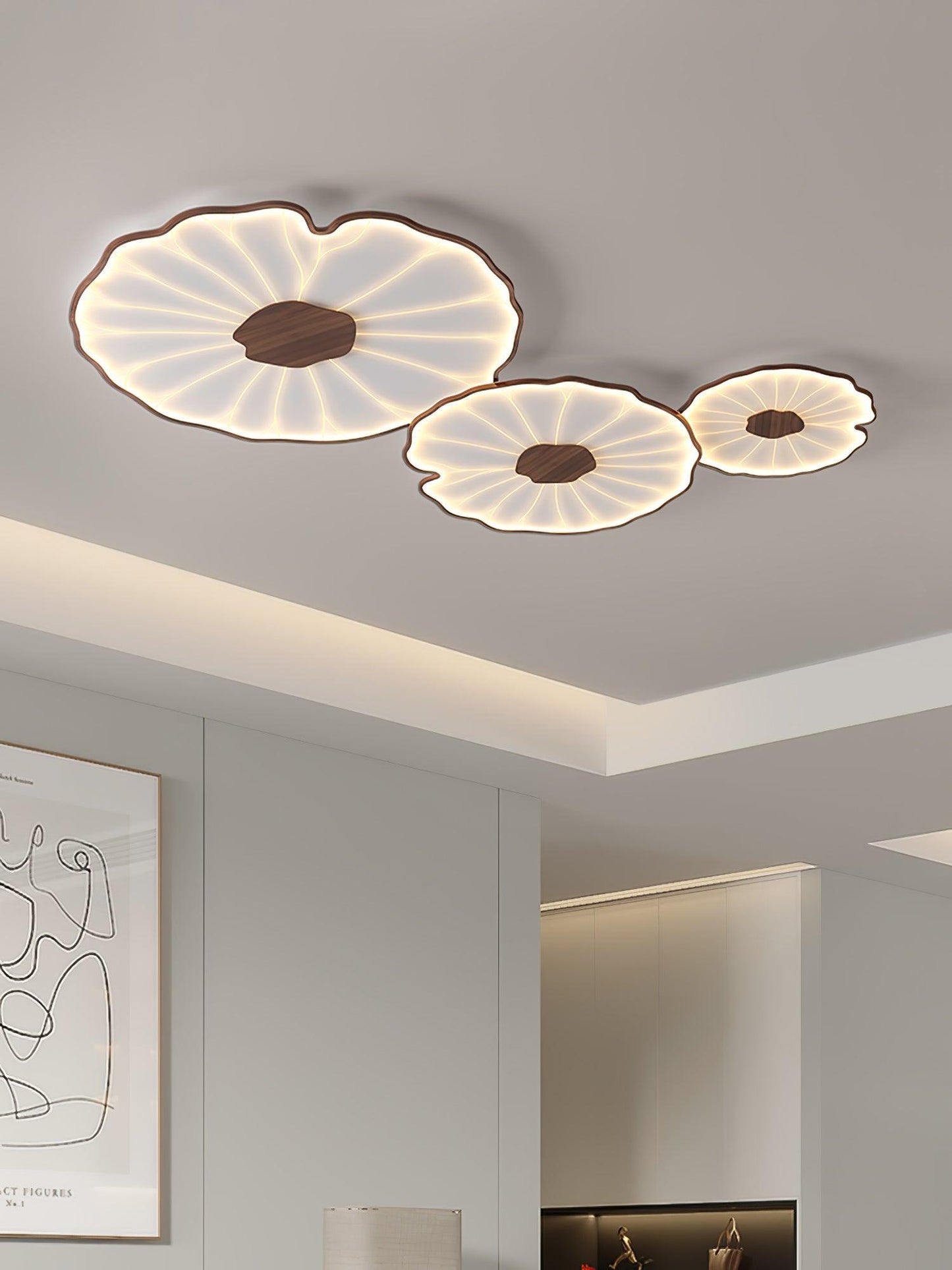 Lotus Leaf Acrylic Overhead light Ceiling Lamp