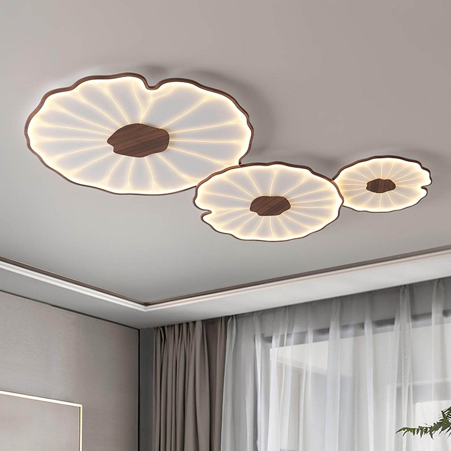 Lotus Leaf Acrylic Overhead light Ceiling Lamp