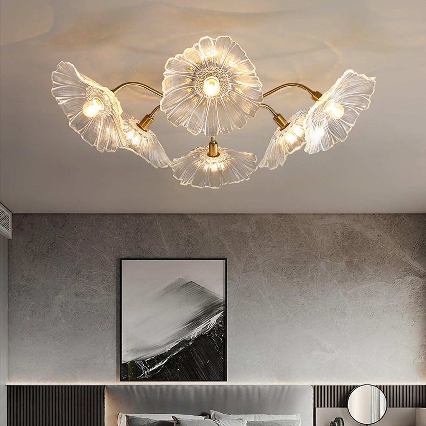 Lotus Leaf Glass Ceiling light Ceiling Lamp