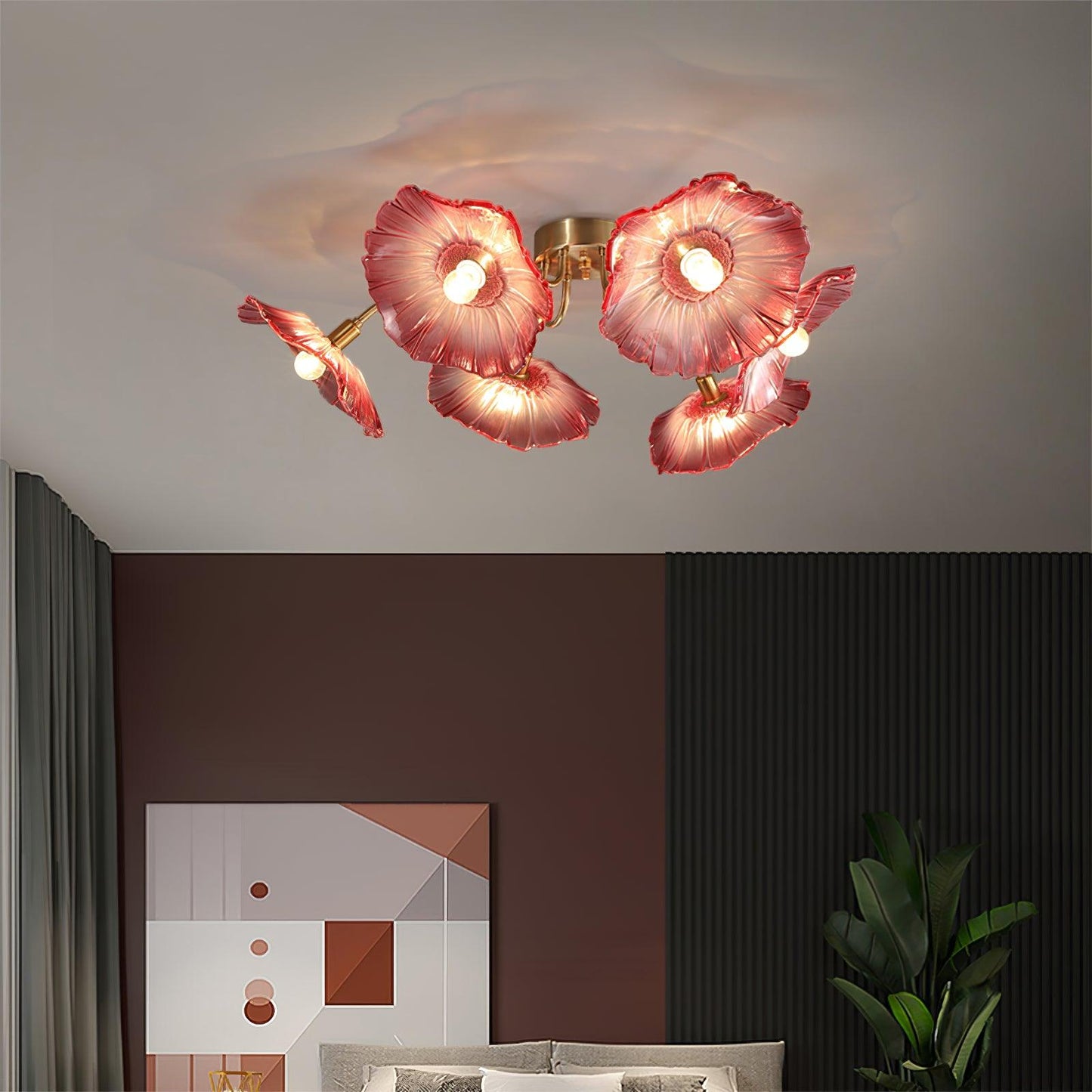 Lotus Leaf Glass Ceiling light Ceiling Lamp