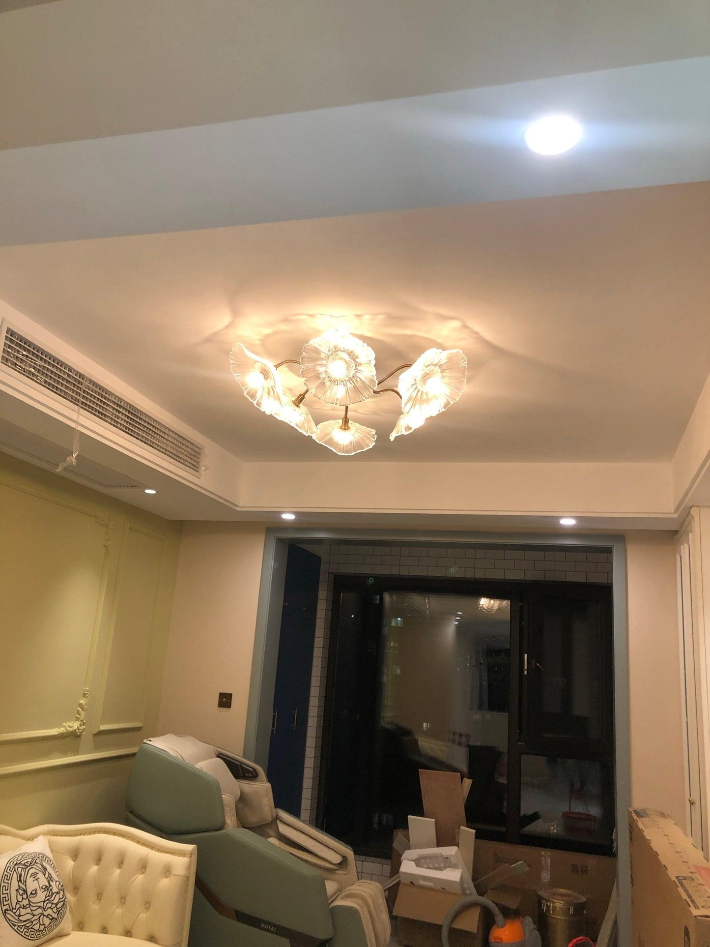 Lotus Leaf Glass Ceiling light Ceiling Lamp