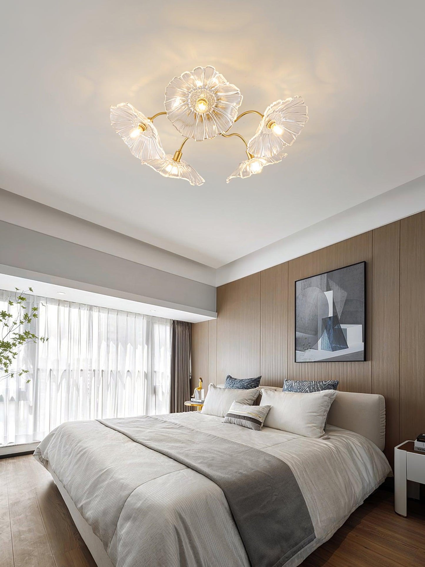 Lotus Leaf Glass Ceiling light Ceiling Lamp