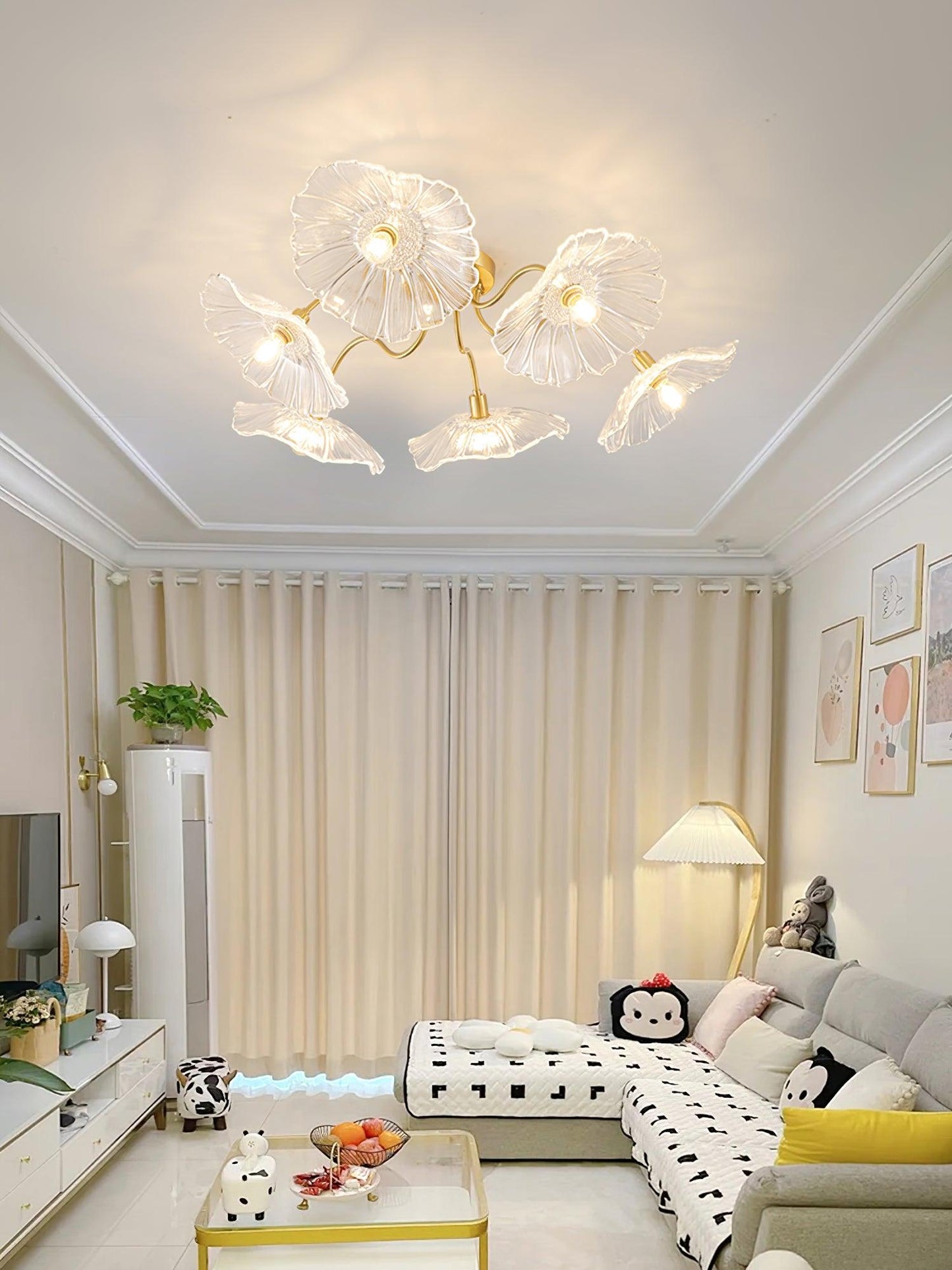 Lotus Leaf Glass Ceiling light Ceiling Lamp