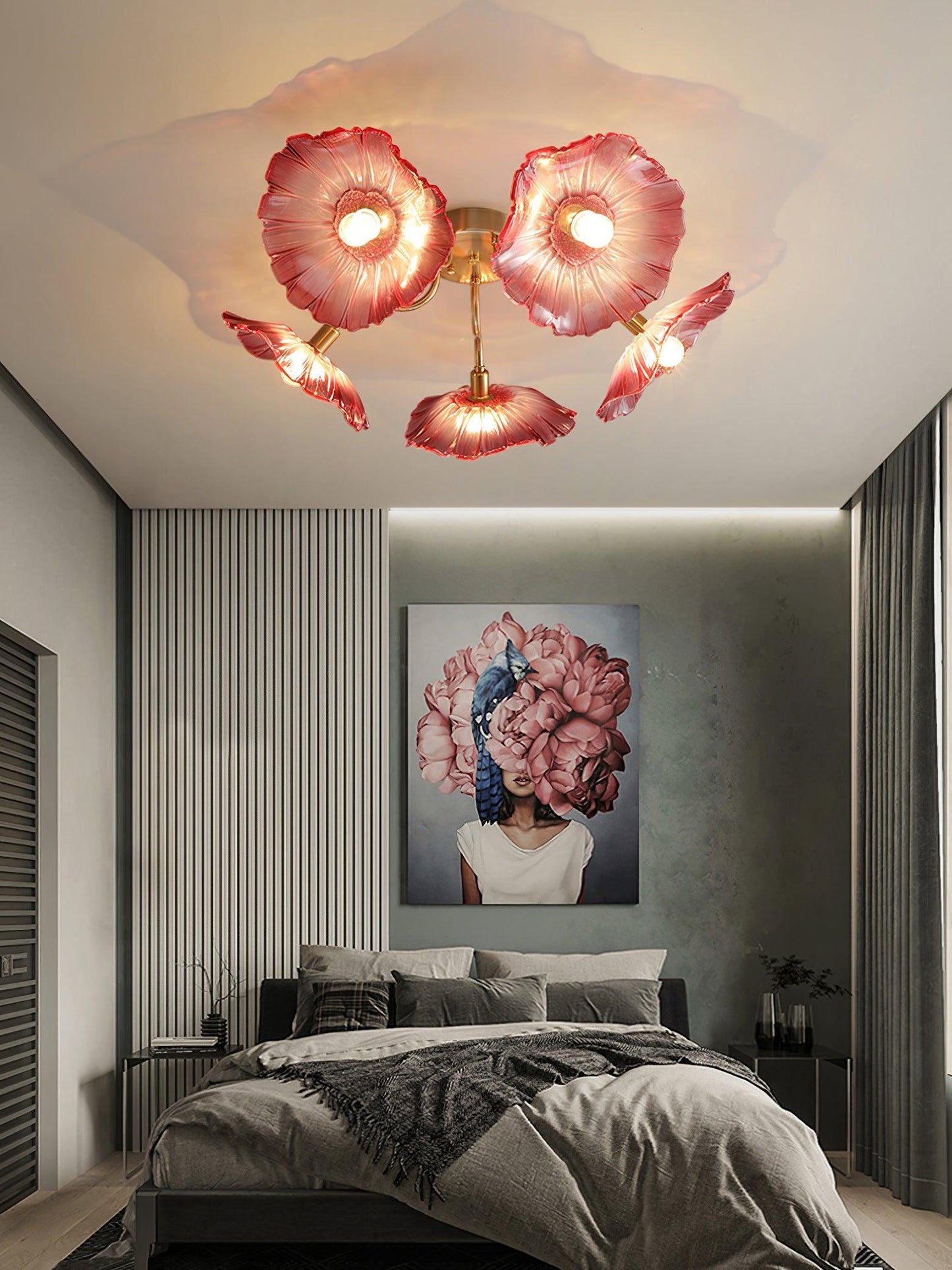 Lotus Leaf Glass Ceiling light Ceiling Lamp