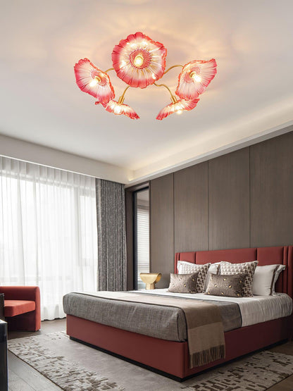 Lotus Leaf Glass Ceiling light Ceiling Lamp