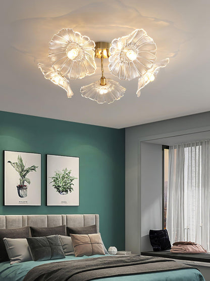 Lotus Leaf Glass Ceiling light Ceiling Lamp