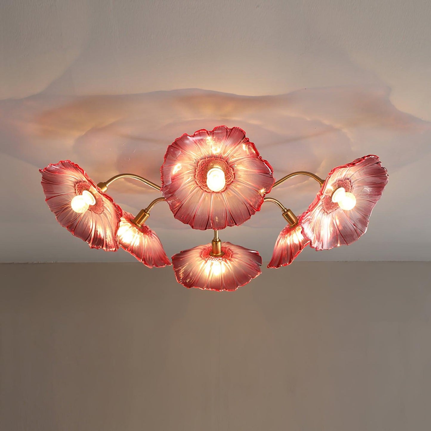 Lotus Leaf Glass Ceiling light Ceiling Lamp