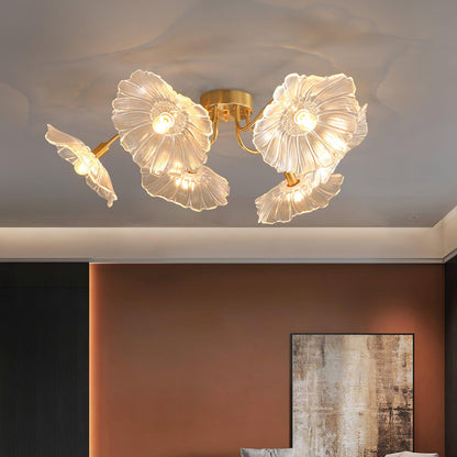 Lotus Leaf Glass Ceiling light Ceiling Lamp