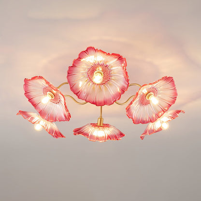 Lotus Leaf Glass Ceiling light Ceiling Lamp