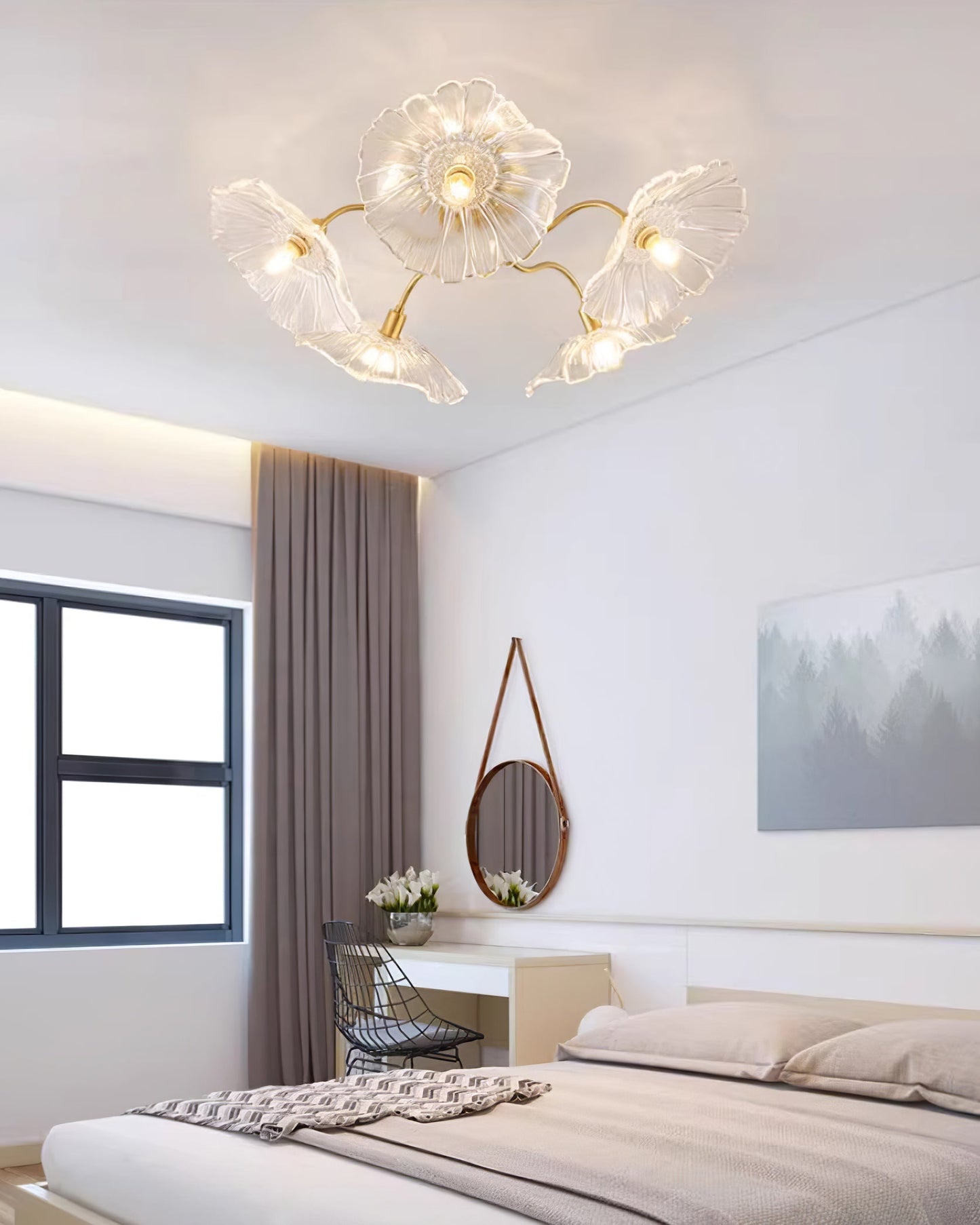 Lotus Leaf Glass Ceiling light Ceiling Lamp