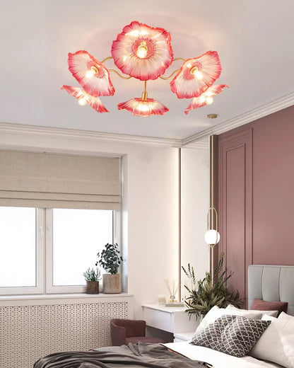 Lotus Leaf Glass Ceiling light Ceiling Lamp