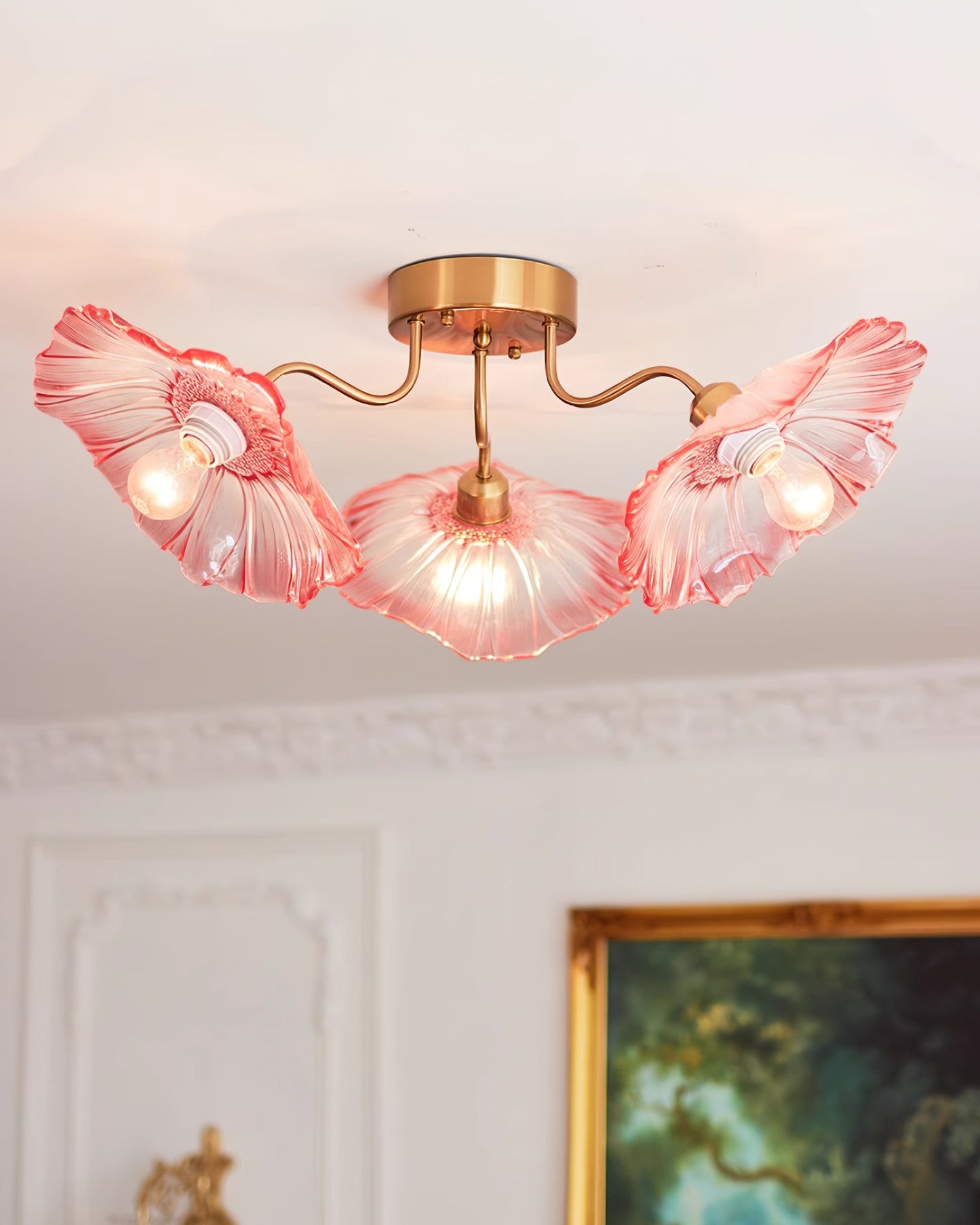 Lotus Leaf Glass Ceiling light Ceiling Lamp