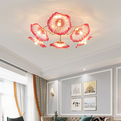 Lotus Leaf Glass Ceiling light Ceiling Lamp