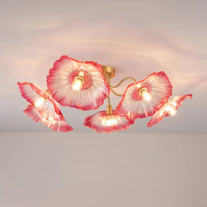 Lotus Leaf Glass Ceiling light Ceiling Lamp