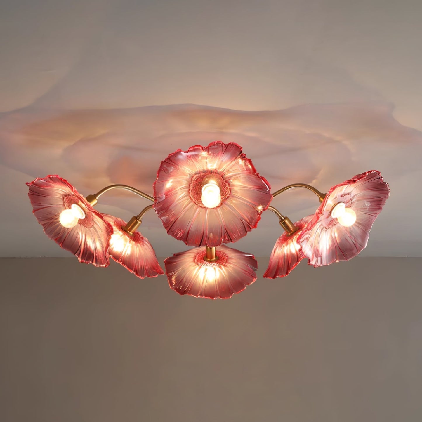 Lotus Leaf Glass Ceiling light Ceiling Lamp