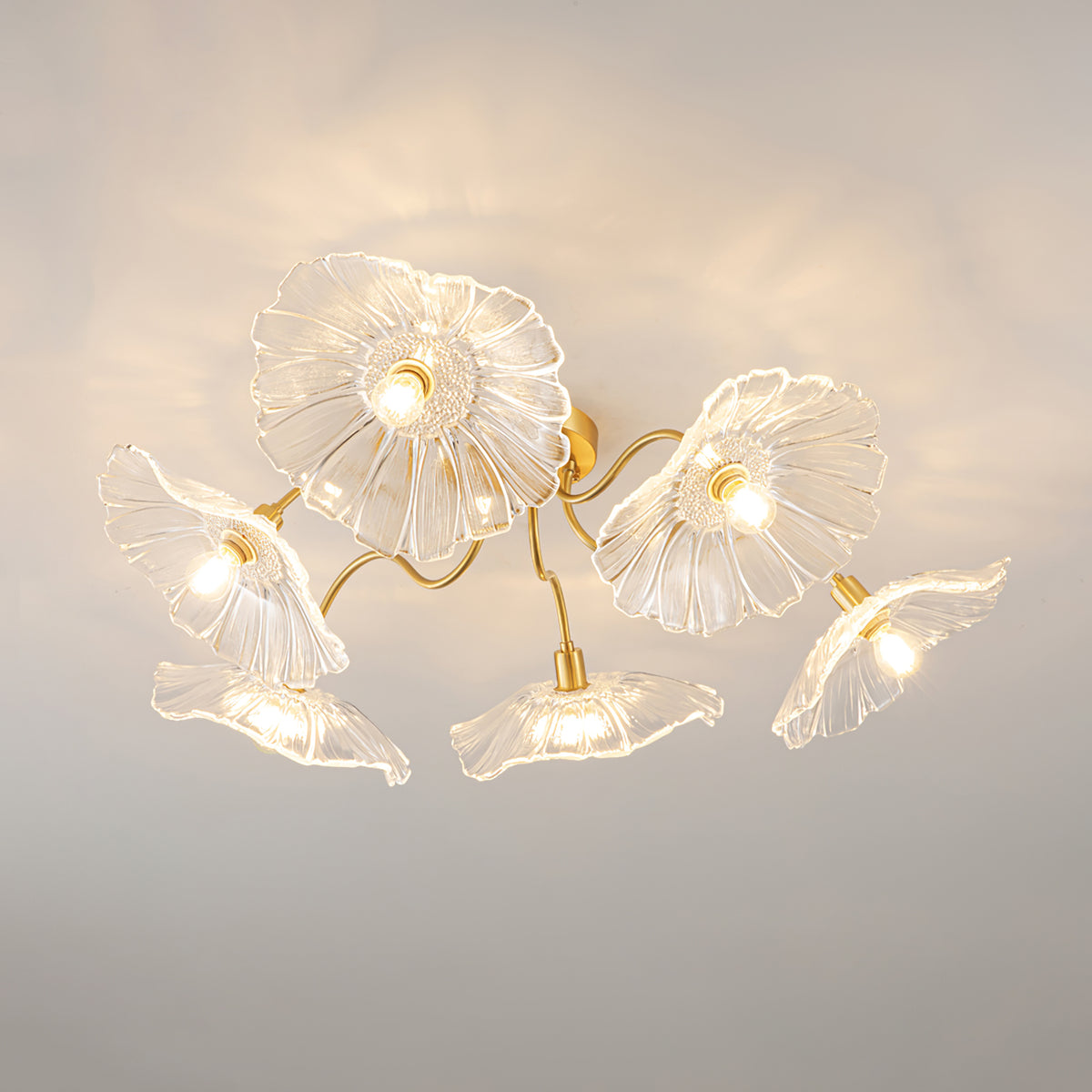 Lotus Leaf Glass Ceiling light Ceiling Lamp