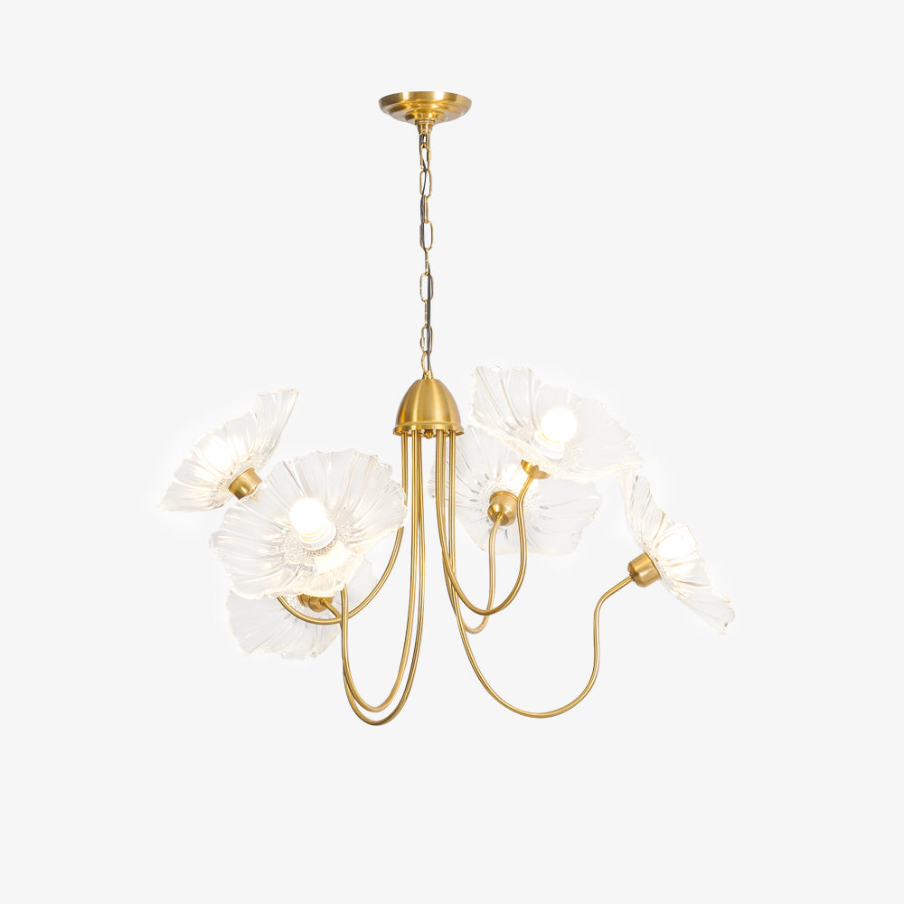 Lotus Leaf Glass Ceiling fixture Chandelier