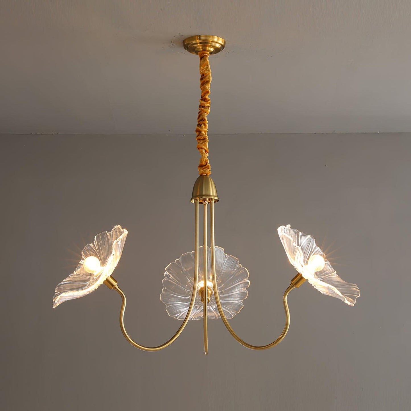 Lotus Leaf Glass Ceiling fixture Chandelier