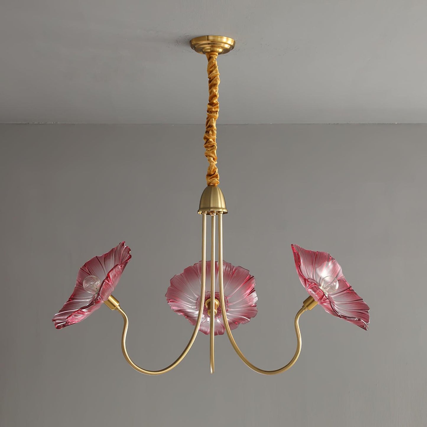 Lotus Leaf Glass Ceiling fixture Chandelier