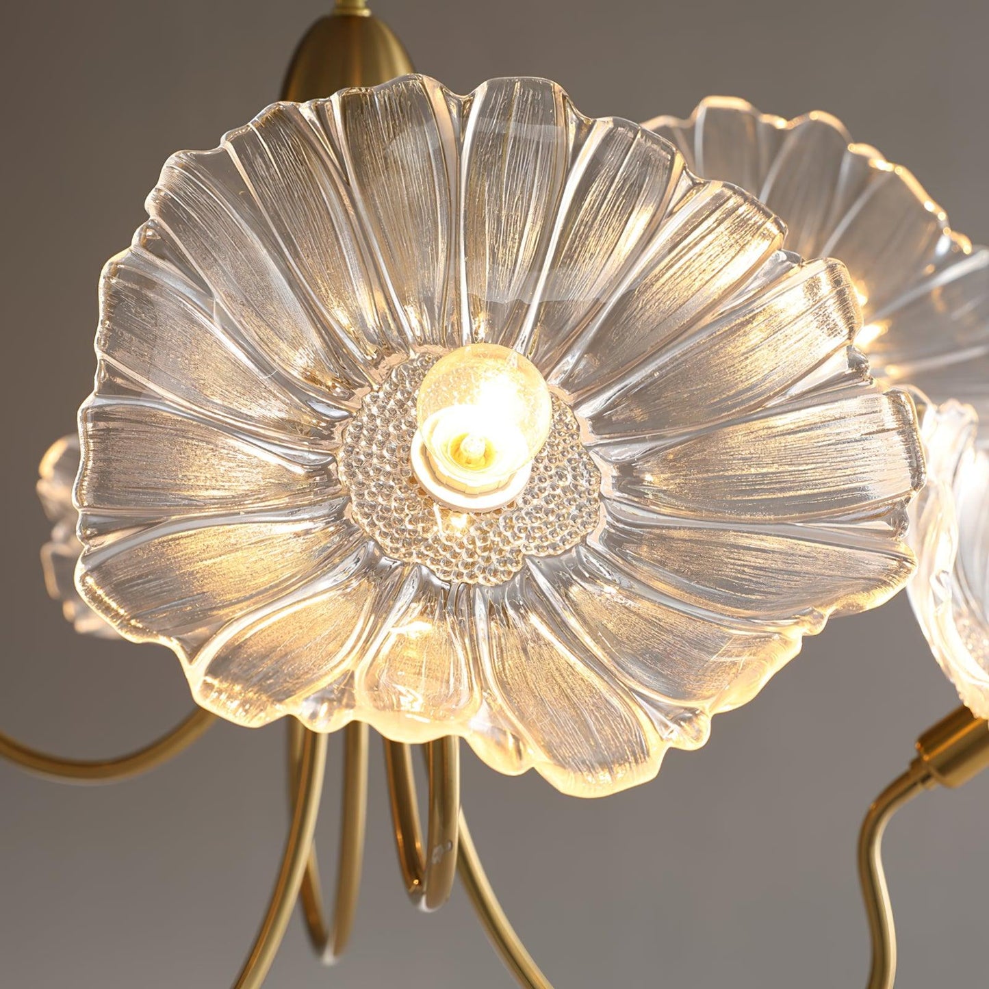 Lotus Leaf Glass Ceiling fixture Chandelier