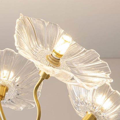 Lotus Leaf Glass Ceiling fixture Chandelier